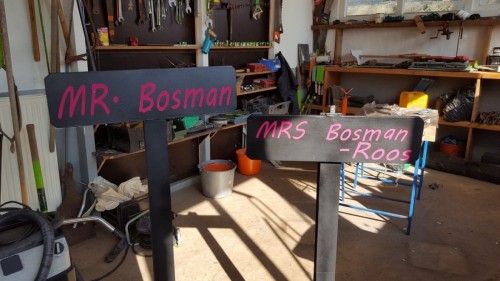 Onthullingsbord Naambord bruiloft 